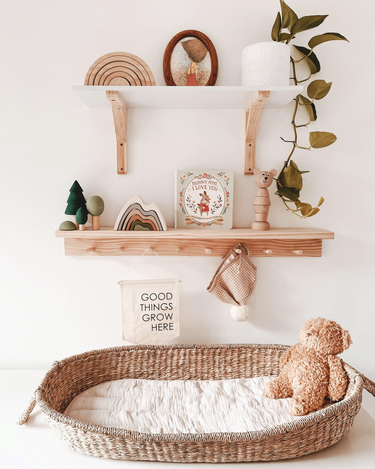 Kids Nursery Shelf (Pine Wood)
